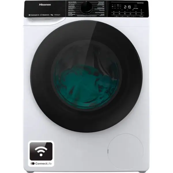 WASMACHINE HISENSE 9 kg Wifi WF5V943BW/BLX  (nieuw) gratis verzending binnen nederland