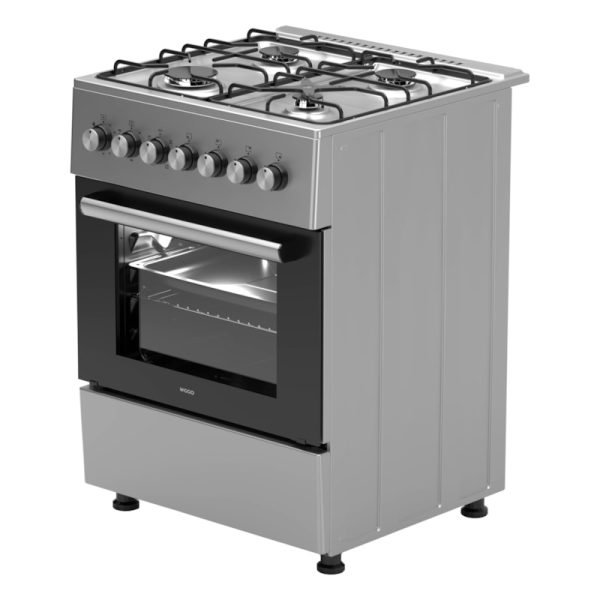 NIEUW - Wiggo Gasfornuis 60 cm – 4‑pits RVS met 6‑functies heteluchtoven Gratis thuisbezorg - Afbeelding 6