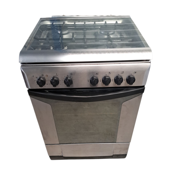REFURBISHED - Indesit Fornuis K6T72S (X)NL – 4‑pits gas – Elektrische oven –