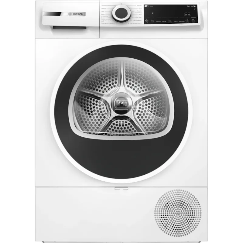 De Bosch WQJ23200NL warmtepompdroger 8 kg biedt energiezuinig drogen, Home Connect, AutoDry en stille prestaties. Bekijk deze nieuwe Bosch droger bij Witgoed Centrale Limburg.