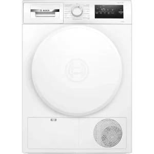 Nieuwe Bosch WTH8300CNL warmtepompdroger met 8 kg capaciteit, AutoDry en warmtepomptechnologie. Energiezuinig en direct leverbaar.