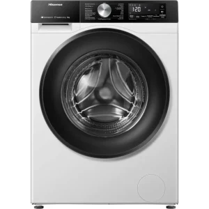 Refurbished Hisense WF3S9045BW3/BLX wasmachine met 9 kg capaciteit, 1400 toeren, AutoDose en WiFi. Energiezuinig en direct leverbaar.