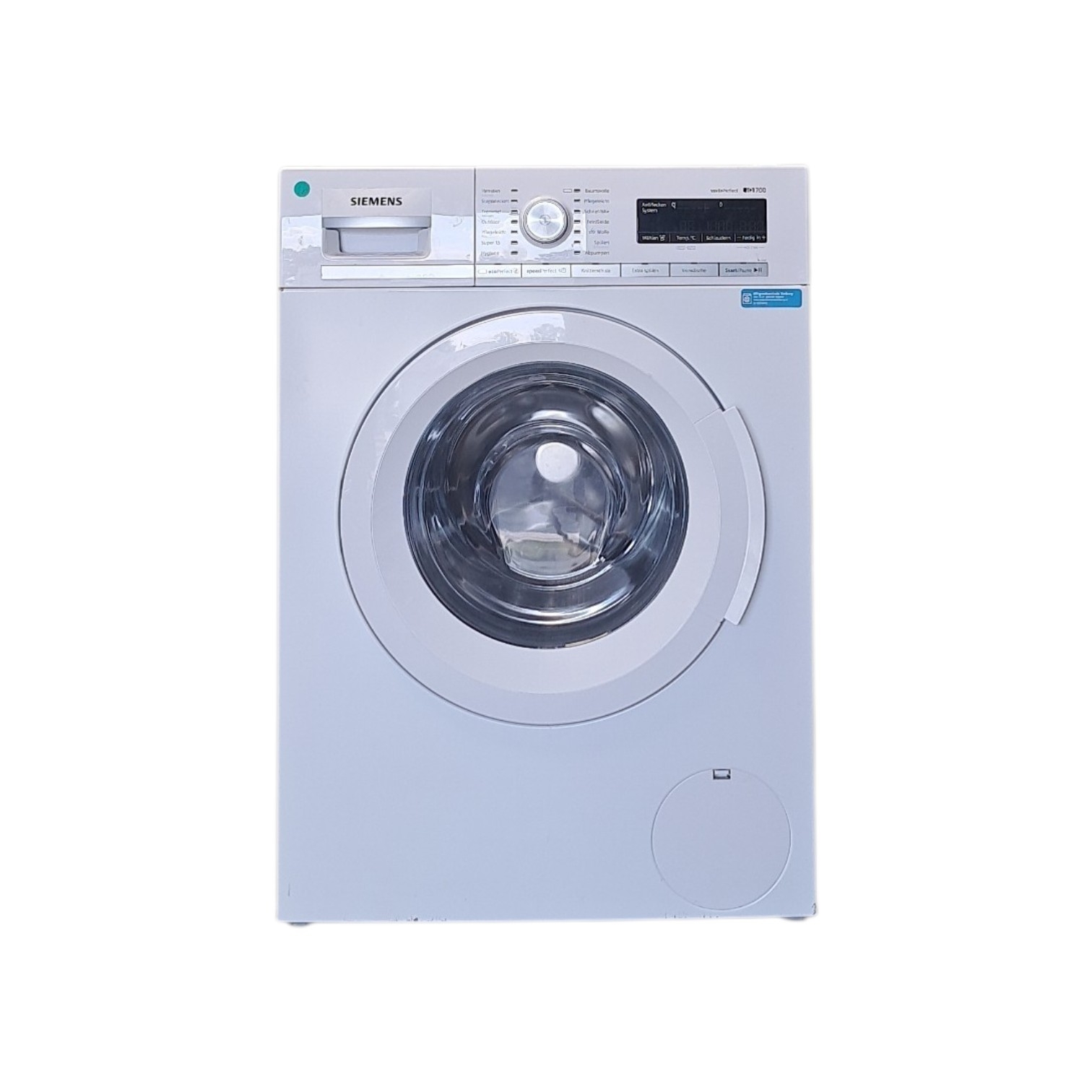 Refurbished Siemens iQ700 WM14N061FG/05 wasmachine met 7 kg vulgewicht, 1400 toeren, iQdrive-motor en speedPerfect. Professioneel getest, gereinigd en direct gebruiksklaar.