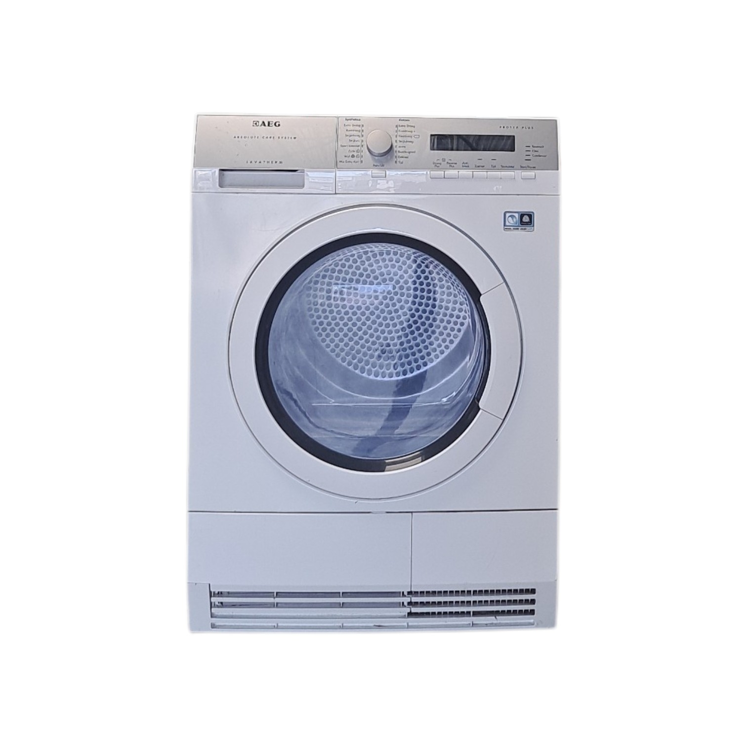 Refurbished AEG T76785NIH warmtepompdroger met 8 kg capaciteit. Energiezuinig drogen dankzij warmtepomptechnologie, ProSense® vochtmeting en diverse droogprogramma's. Direct gebruiksklaar geleverd.