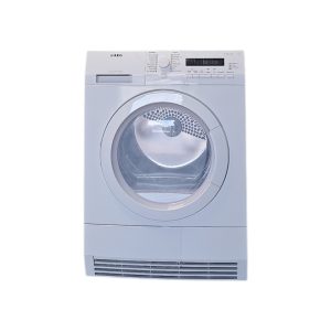 Refurbished AEG T72276NAC condensdroger met 7 kg capaciteit, automatische sensordroging en LCD-display. Professioneel getest, gereinigd en direct gebruiksklaar.