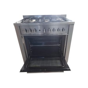 5-pits gasfornuis met elektrische oven refurbished voor €175 - Witgoed Centrale Limburg
